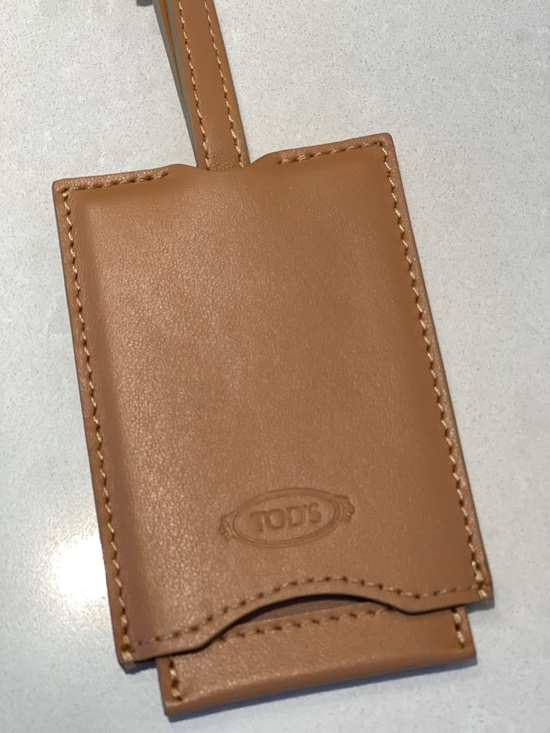Tod's Handbags - NWOT Tod's Leather Luggage Tag in Tan